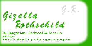 gizella rothschild business card